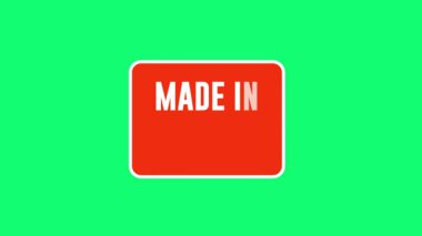 Made in Pakistan Red Badge Animation  Green Screen Background Video
