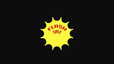 Flash Sale 69% Off Vector Badge Yellow Design on White Background