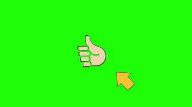 Yeşil Ekran Arkaplanındaki El Tıklama AnimasyonuName