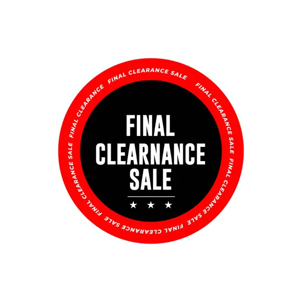 Beyaz Arkaplanda Son İzin Satışı Kırmızı Metin Vektörü