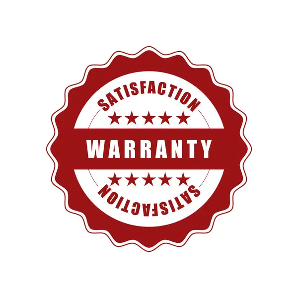 Memnuniyet Garantisi Kırmızı Kalite Mühür Ürün ve Hizmetler İçin Garanti Rozeti 