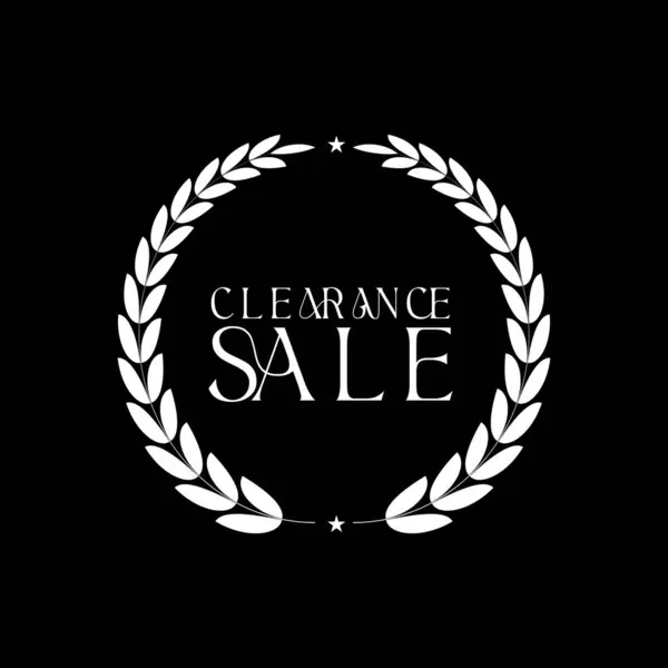  Siyah Arkaplan Düz Vektör Etiketinde Beyaz Laurel Rozeti İndirimi