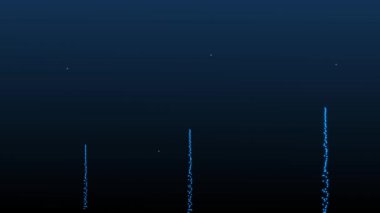 Renkli Havai fişek Animasyon Video Kutlama Parıltı Efekti Olaylar ve Mavi Gökyüzü Tatil Efekti