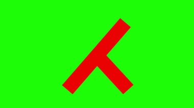 Yeşil Ekran Arkaplanındaki Kızıl Haç Animasyonu Tıbbi veya Sembol Videosunu İptal Et