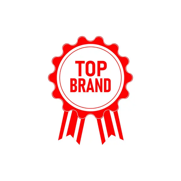 Beyaz Arkaplanda Üst Damga Çemberi Kırmızı Vektörü