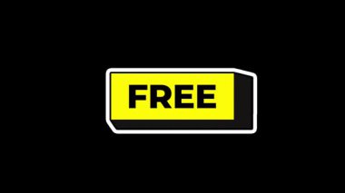 Ücretsiz Sarı Etiket Katlama Canlandırma Videosu