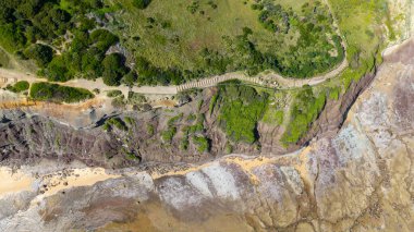 Uzun Resifin Hava Görüntüleri: Yukarıdan Sahil Güzelliği. NSW 'de. Sydney mi? Avusturalya
