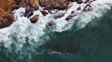 Okyanus manzaralı Sydney banliyöleri, Dee Why, Northern Beaches, NSW, Avustralya. Dalgalar, su.