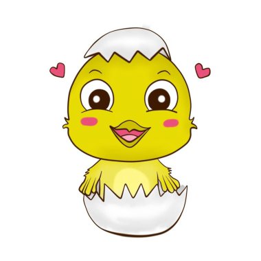 Yumurtadan yeni çıkmış, tatlı bir civciv.