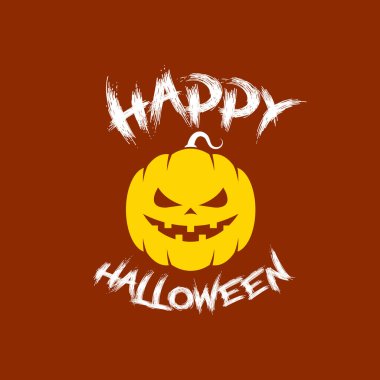 Ürkütücü balkabağıyla Mutlu Cadılar Bayramı posteri