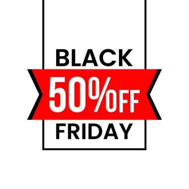 Black Friday Sale Banner vector design, Red and Black, Poster clipart