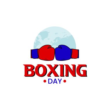 Boxing Day Banner, Vector design, Boxing gloves
