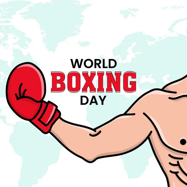 stock vector World Boxing Day Poster, Banner, Vector design, Boxing gloves