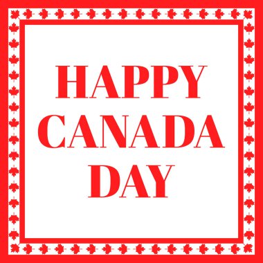 Kanada gün çerçevesi, sınır, akçaağaç yaprağı