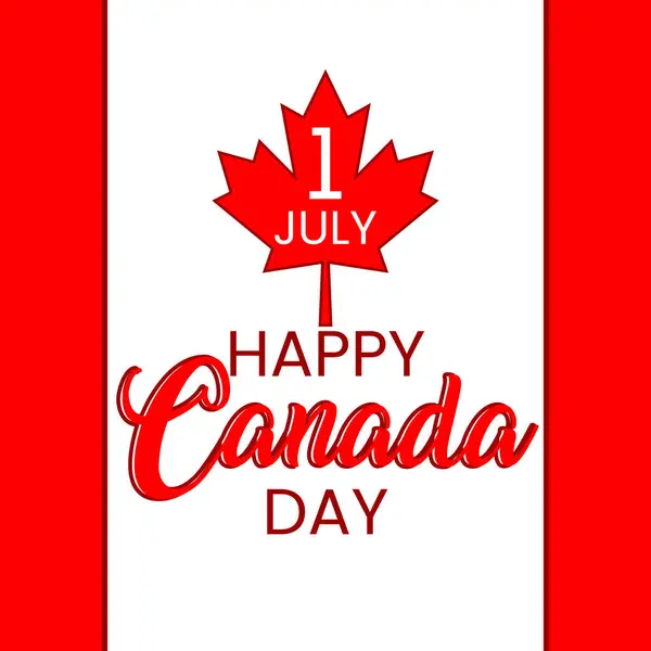 stock vector Canada day poster, 1st July, Maple leaf