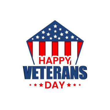 Gaziler Günü tebrik kartı, ABD bayrağı, vektör tasarımı