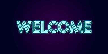 Neon Karşılama Metni Efekti, Vektör şablonu