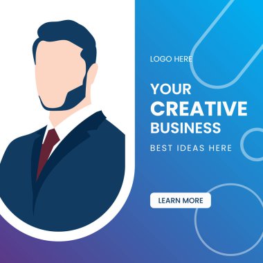 Business Post şablonu, Sosyal Medya, Poster, Vektör tasarımı