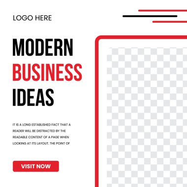 Modern business Ideas social media post vector template clipart