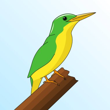 Kuş Vektörü İllüstrasyonu, Şirin Kuş