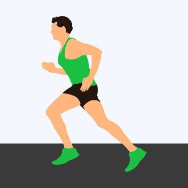 Fitness adamı düz çizim yapıyor