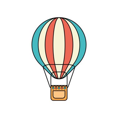 Sıcak Hava Balonu Simgesi, Clipart, Vektör Tasarımı