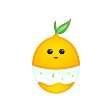 Cute Lemon Symbol, Clipart, Kawaii, Lemon icon clipart