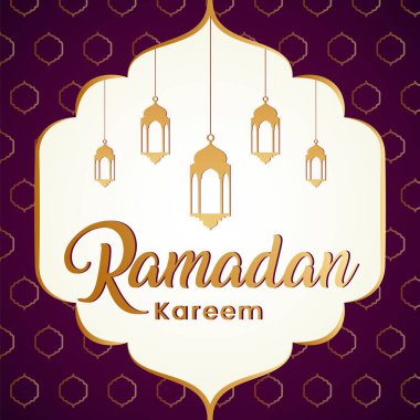 Ramazan Mübarek tebrik kartı, Vektör şablonu