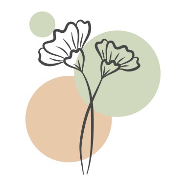 Minimum çiçek vektör tasarımı