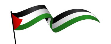 Filistin Bayrak Vektörü İllüstrasyonu, Direniş Sembolü, Kimlik ve Gurur, Ulusal Gün İçin Mükemmel, Protesto Sanatı, Farkındalık