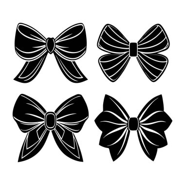 Dekorasyon ve kutlama için kurdeleli papyonlar, kurdeleli fiyonklar.