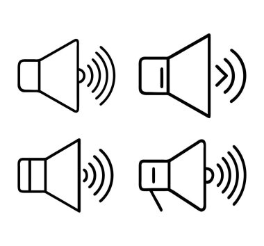 Megafon sembollü bir ses simgesinin vektör illüstrasyonu