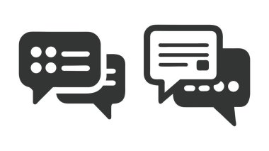 Sohbet baloncuğu simgesi, sosyal medya konuşma balonu, sohbet simgesi İnternet düğmesi, İnternet teknolojisinin bir simgesi