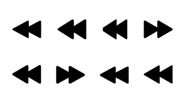 Beyaz arkaplanda simge siyah siluet koleksiyonu
