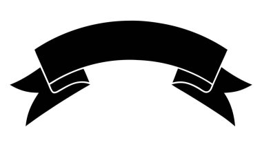 Siyah bir sancak kurdelesinin vektör illüstrasyonu