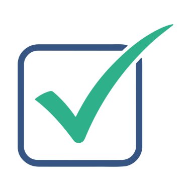 Renkli işaretleme simgesinin vektör illüstrasyonu, işaret simgesi simgesi, birden fazla renkte basit işaretleme simgesi tasarımı