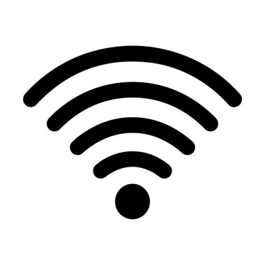 Wi-Fi sembolü, Wi-Fi ikon vektör çizimi, dijital ve yazdırma medyası için modern kablosuz internet bağlantısı sembolü
