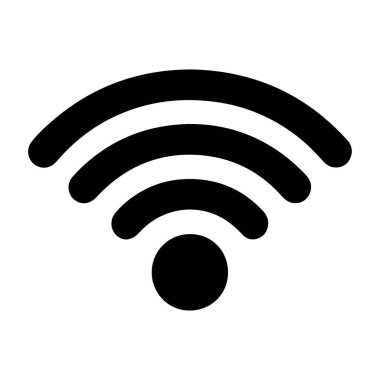 Wi-Fi sembolü, Wi-Fi ikon vektör çizimi, dijital ve yazdırma medyası için modern kablosuz internet bağlantısı sembolü