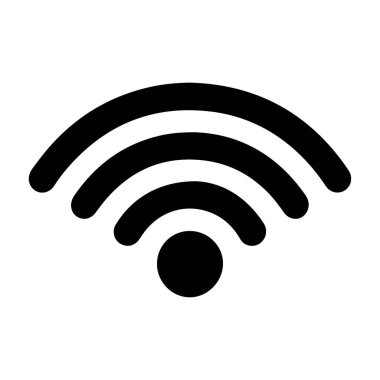 Wi-Fi sembolü, Wi-Fi ikon vektör çizimi, dijital ve yazdırma medyası için modern kablosuz internet bağlantısı sembolü