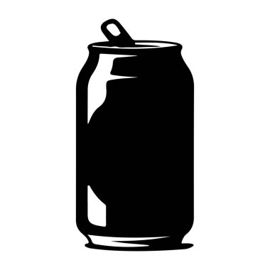 Kalın tipografi ve renk aksanlı yaratıcı bira illüstrasyonu, teneke kutunun vektör çizimi