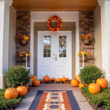 halloween pumpkin with flowers and pumpkins clipart