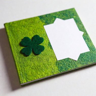 handmade book with a Shamrock cover clipart