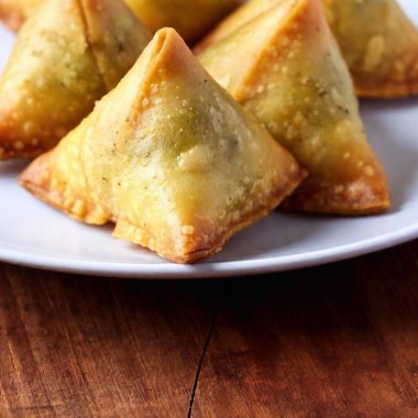 Samosa aşırı makro çekim