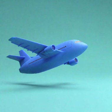 a toy plane on a blue background clipart