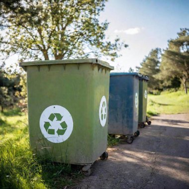 volunteer's hands sorting recyclable materials into bins, with the recycling bin in sharp focus and the surrounding area softly fading, capturing the importance of proper waste disposal. clipart