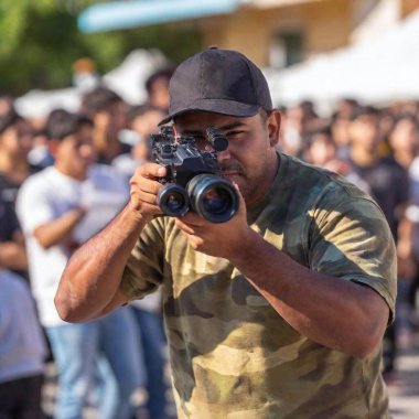 bangkok, thailand - may 1 9, 2 0 1 8 : man take a photo of a photographer in bangkok clipart