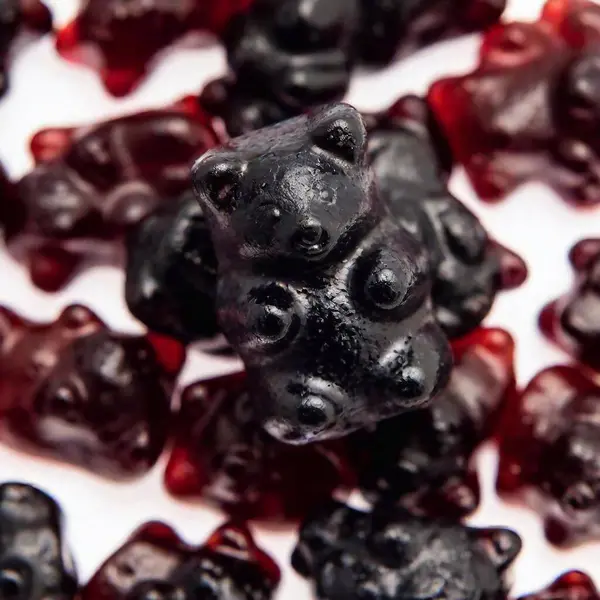 stock image black and red caviar on a white background