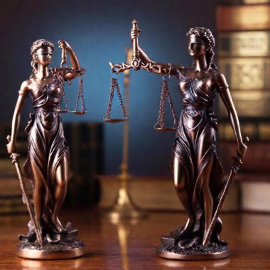 justice and law concept. legal law concept image of themis, statue of justice is a scale, is a symbol of justice and law. clipart