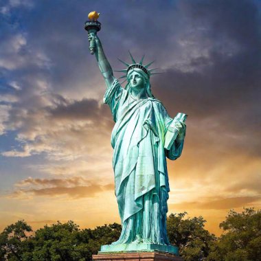 statue of liberty, manhattan, new york, usa clipart