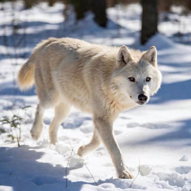 siberian husky in the snow clipart